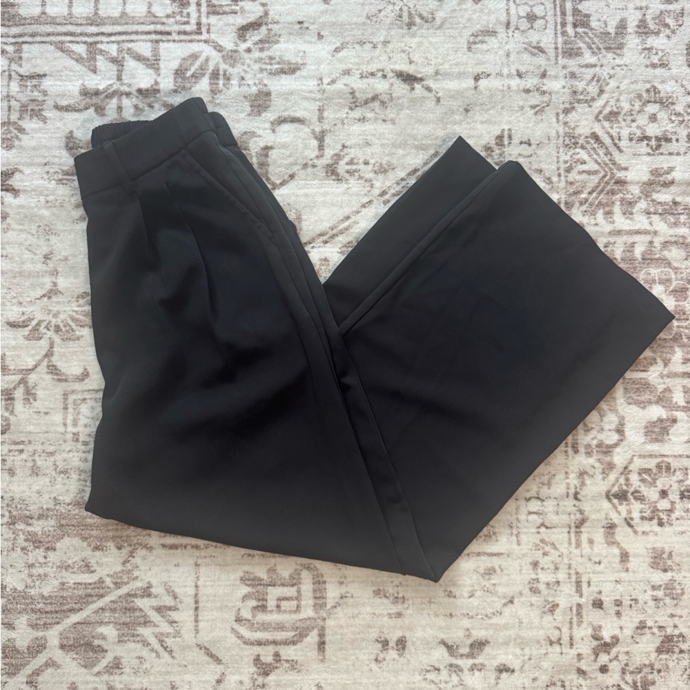 Classic Black Trousers with Elastic Waist